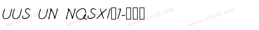 UUS UN NASXI_1字体转换